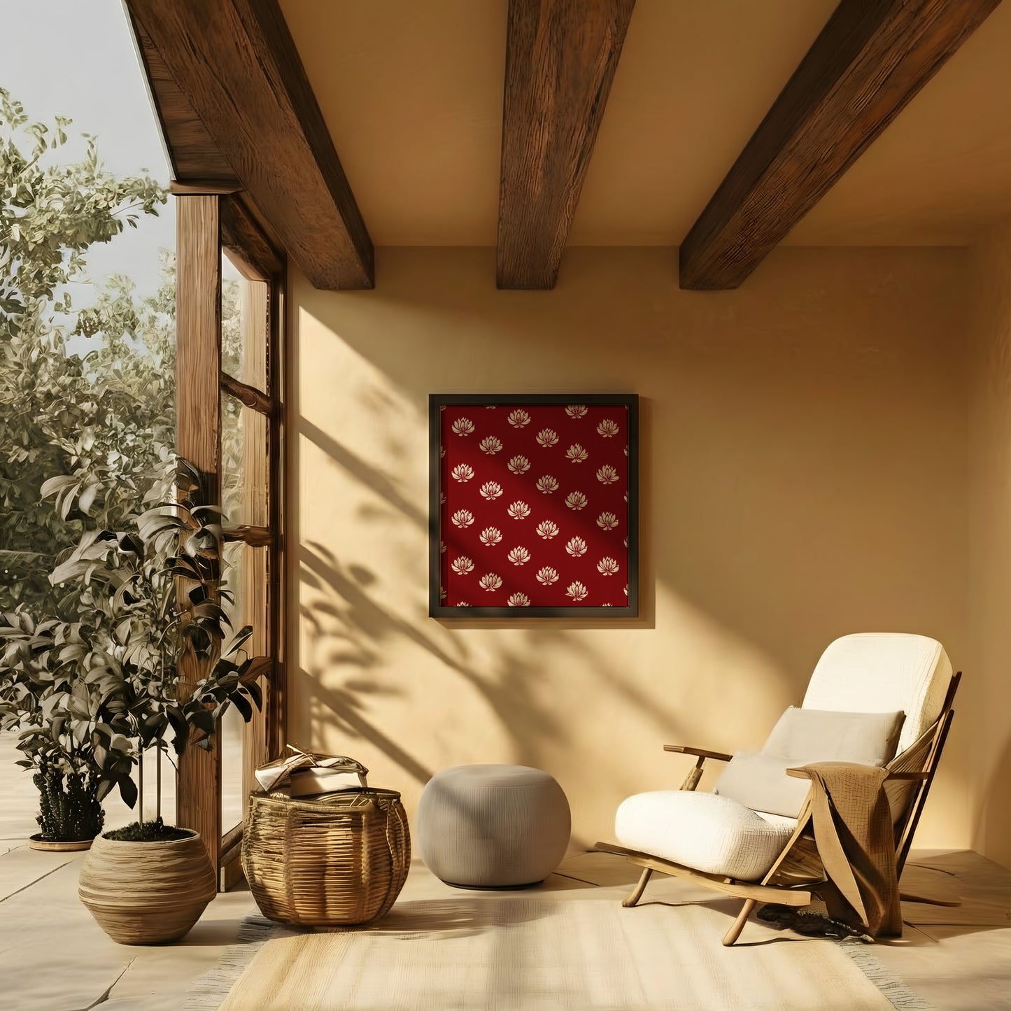 Framed Wall Art | Lotus Motif Collection