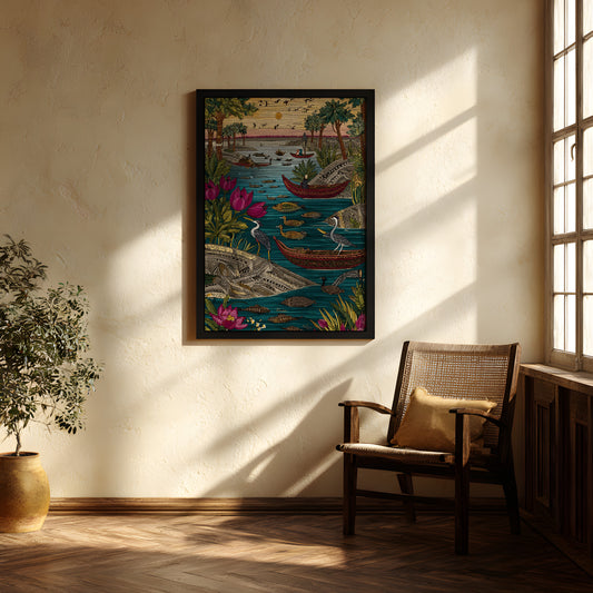 Framed Wall Art | Folk Madhubani Art III