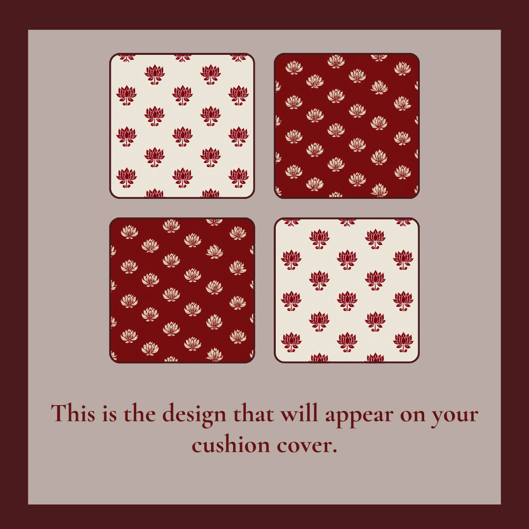 Cushion Covers | Set of 4 | Lotus Motif Collection 1