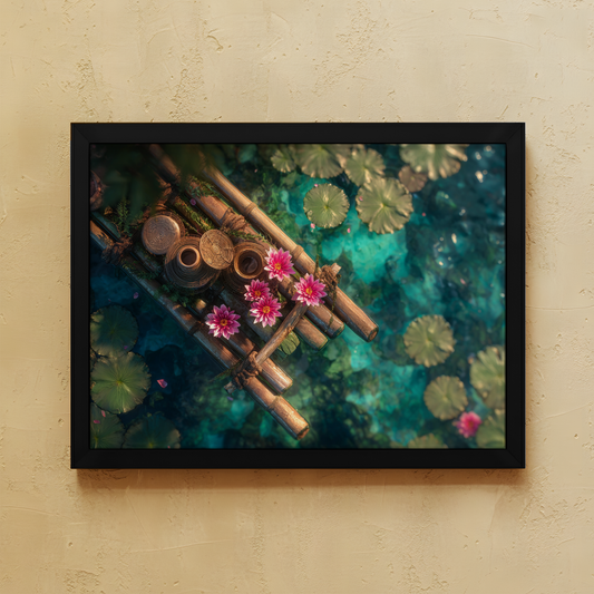 Natural Passage wall art from Purnam's River's Canvas collection, angled view