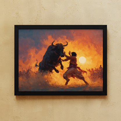 Jallikattu Wall Art