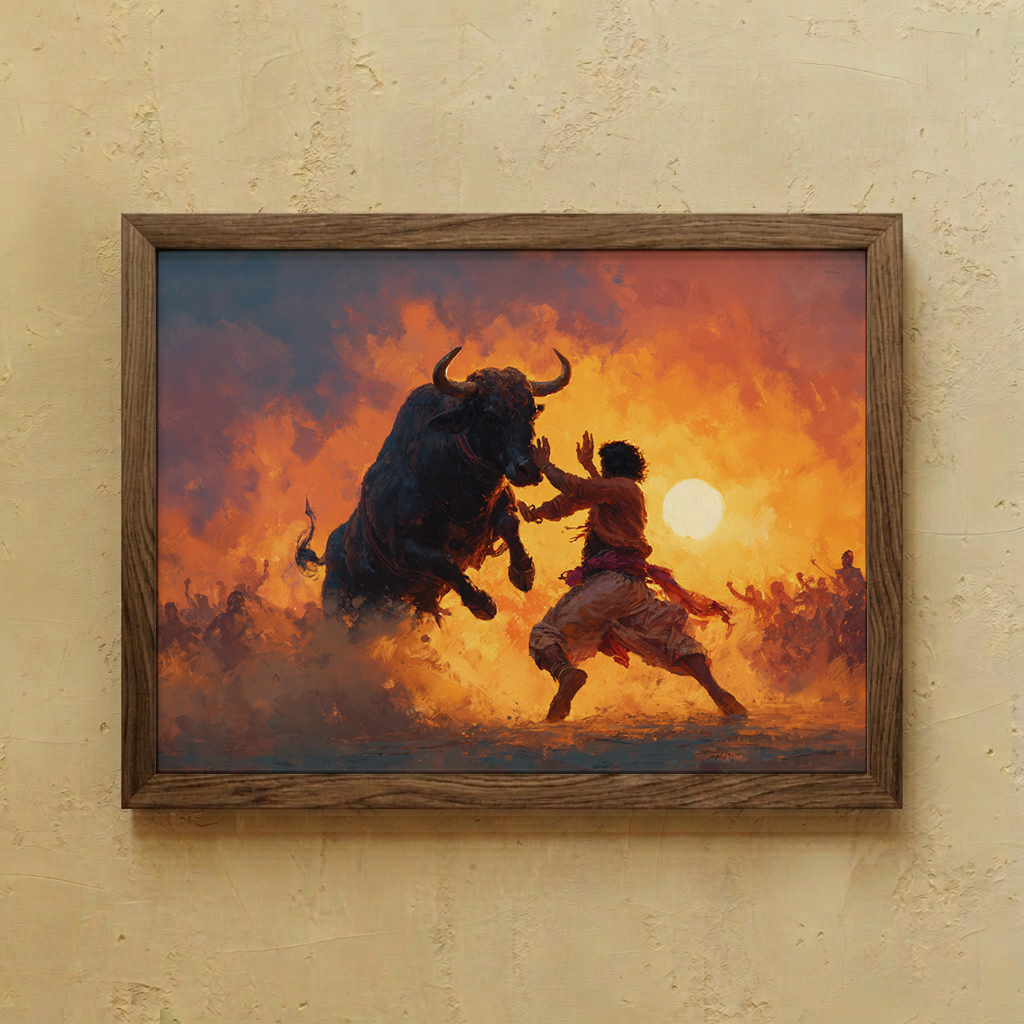 Jallikattu Wall Art