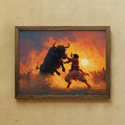 Jallikattu Wall Art