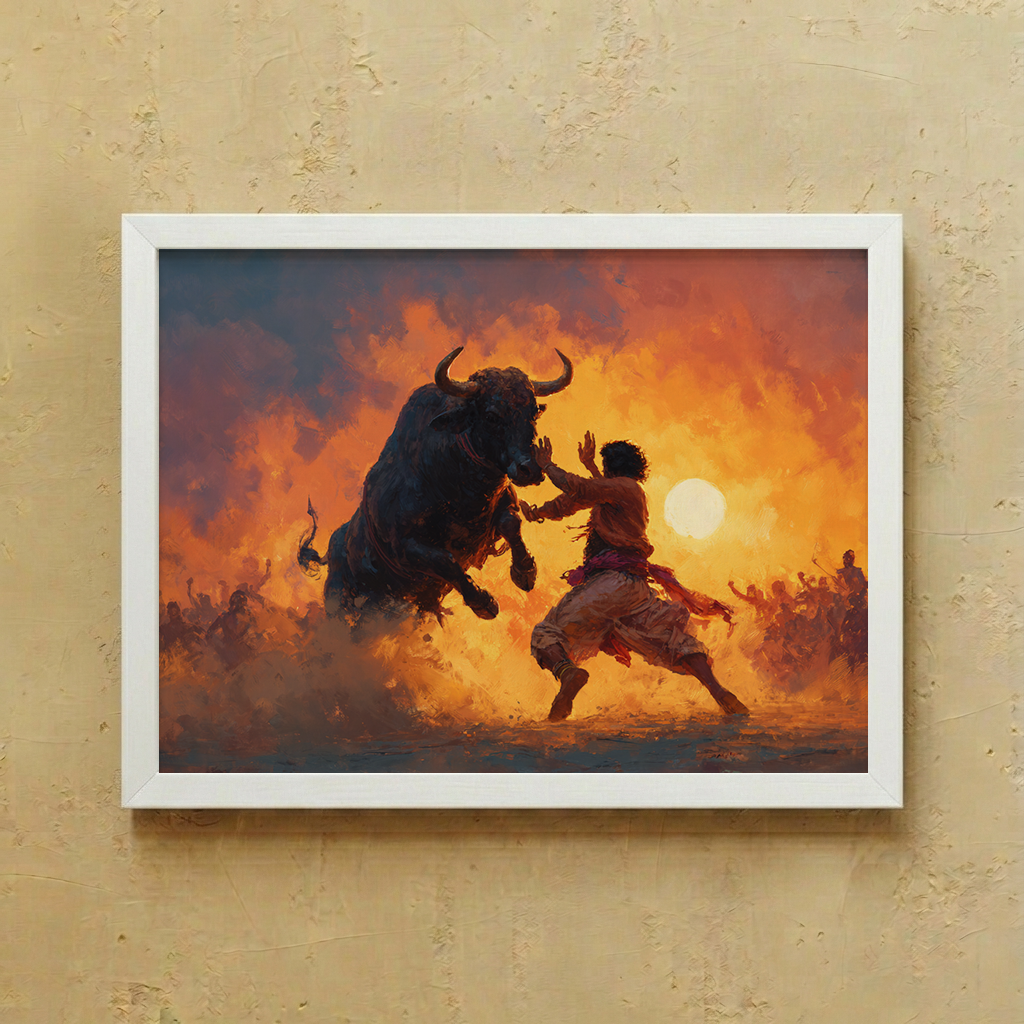 Jallikattu Wall Art