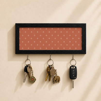 Pink Paisley Motif Key Holder