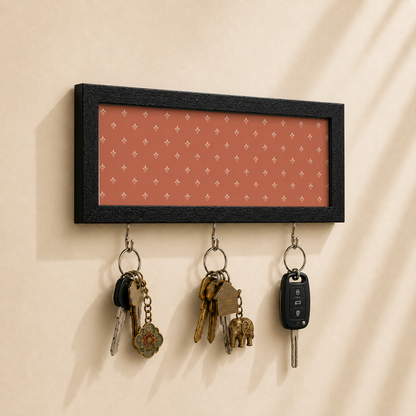 Pink Paisley Motif Key Holder