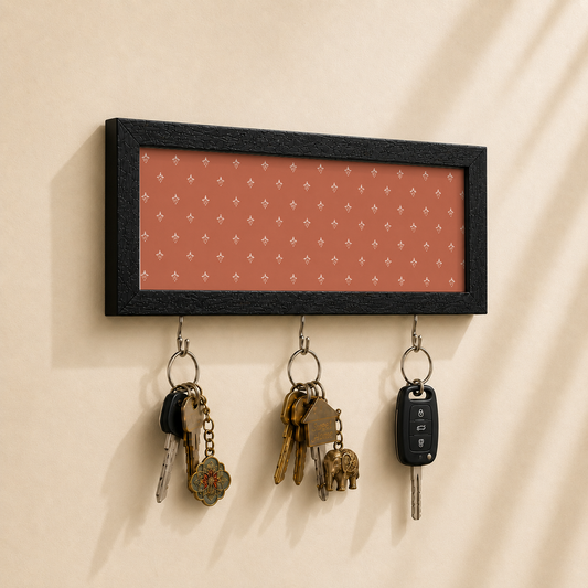 Pink Paisley Motif Key Holder