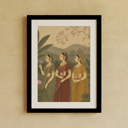 Gopis of Vrindavan Wall Art
