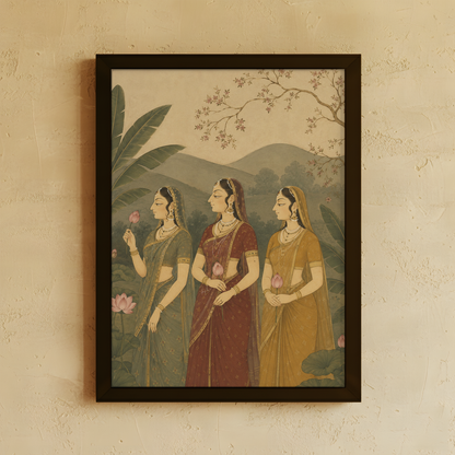 Gopis of Vrindavan Wall Art