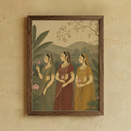 Gopis of Vrindavan Wall Art