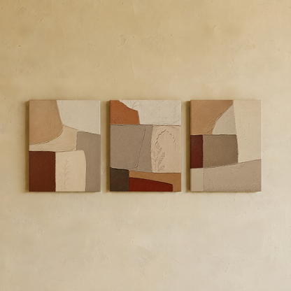 Terracotta Blocks Wall Art | Gallery Wall Set of 3