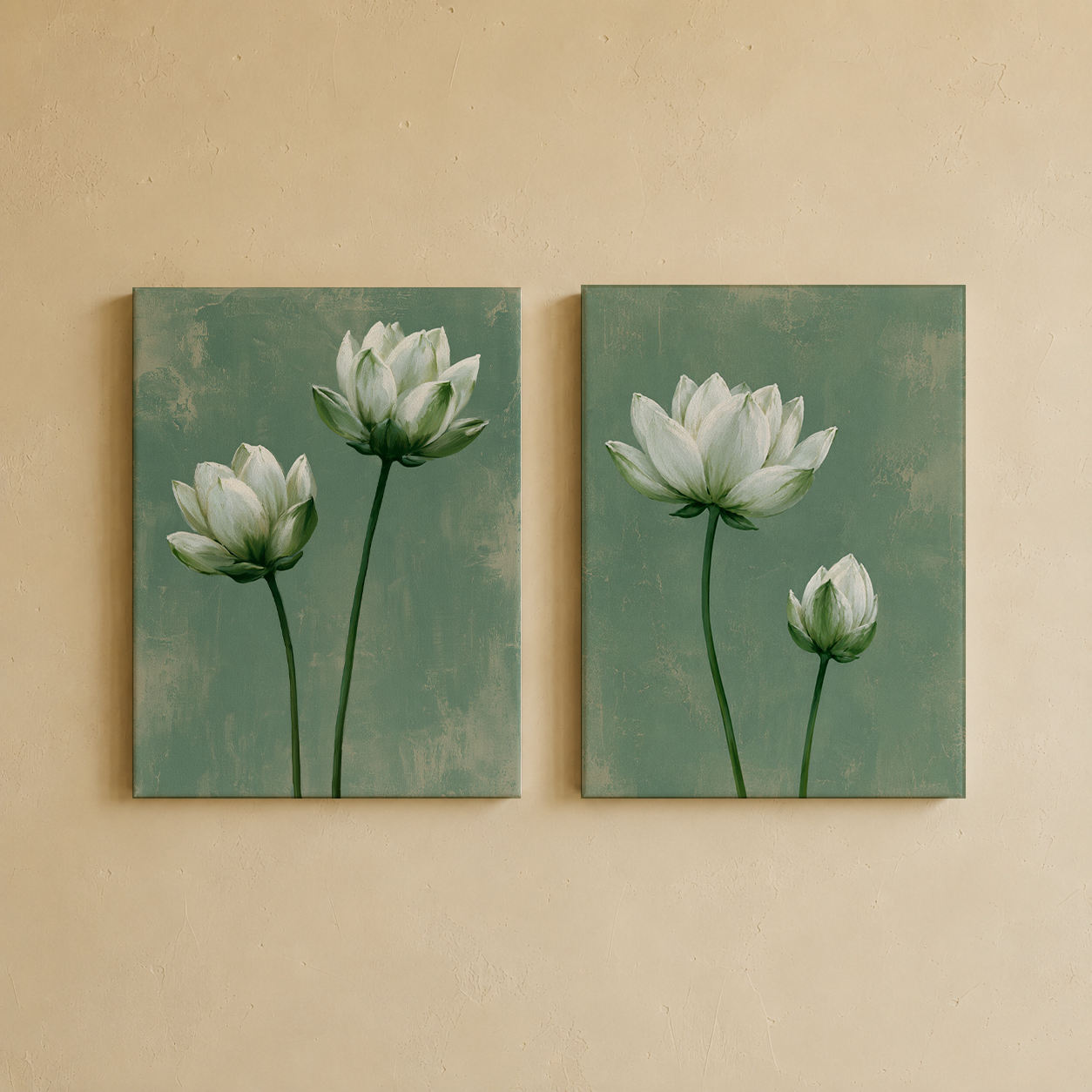 Lotus Serene Wall Art | Gallery Wall Set of 2