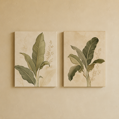 Wild Banana Wall Art | Gallery Wall Set of 2