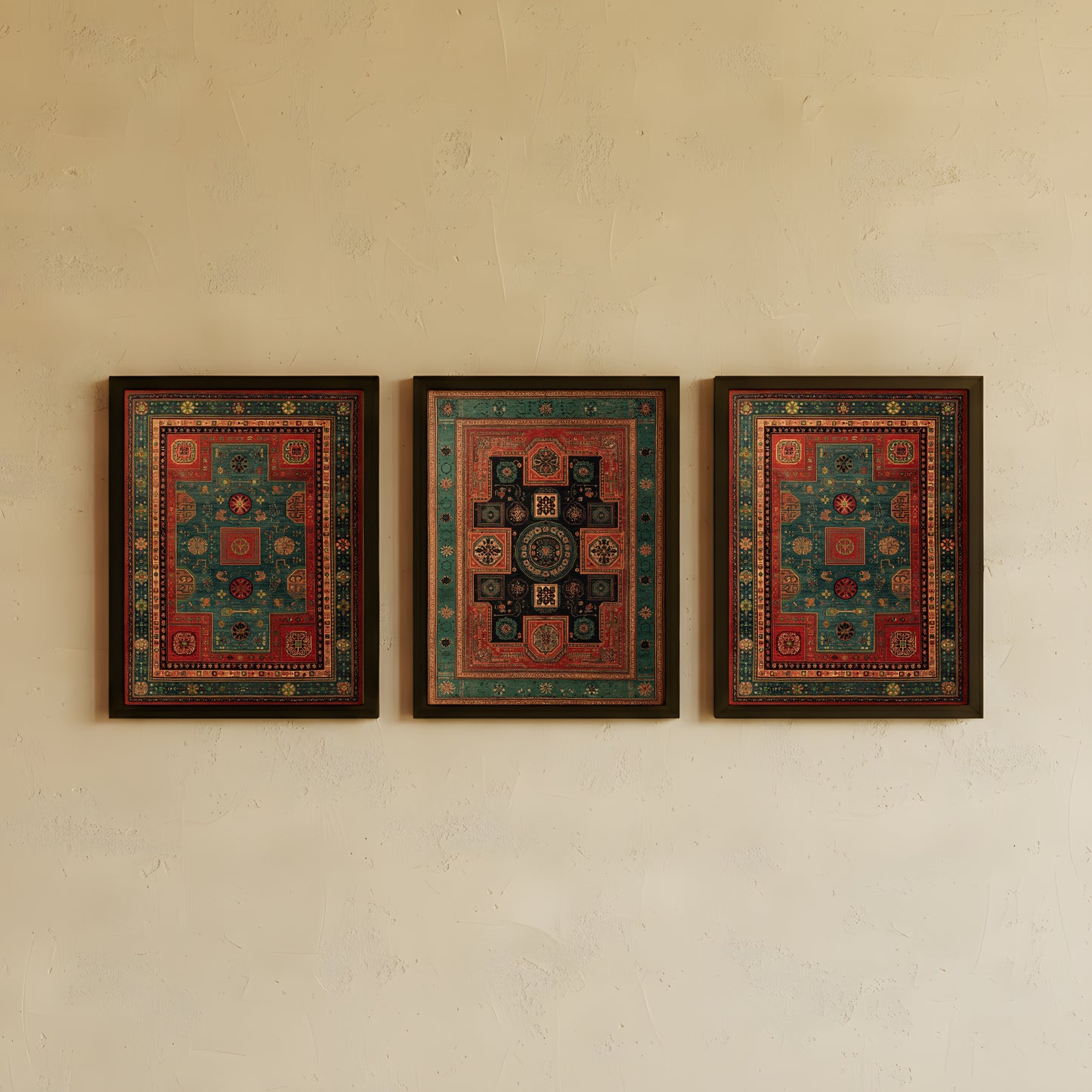 Framed Wall Art | Set of 3 | Heirloom Tapestry Collection