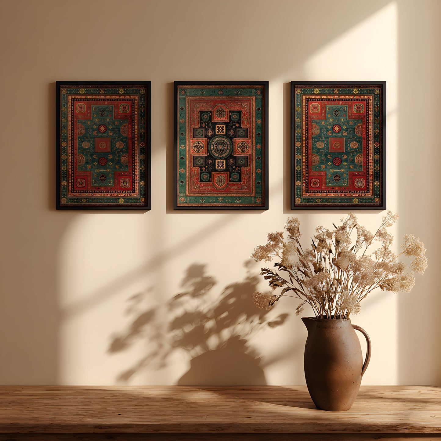 Framed Wall Art | Set of 3 | Heirloom Tapestry Collection