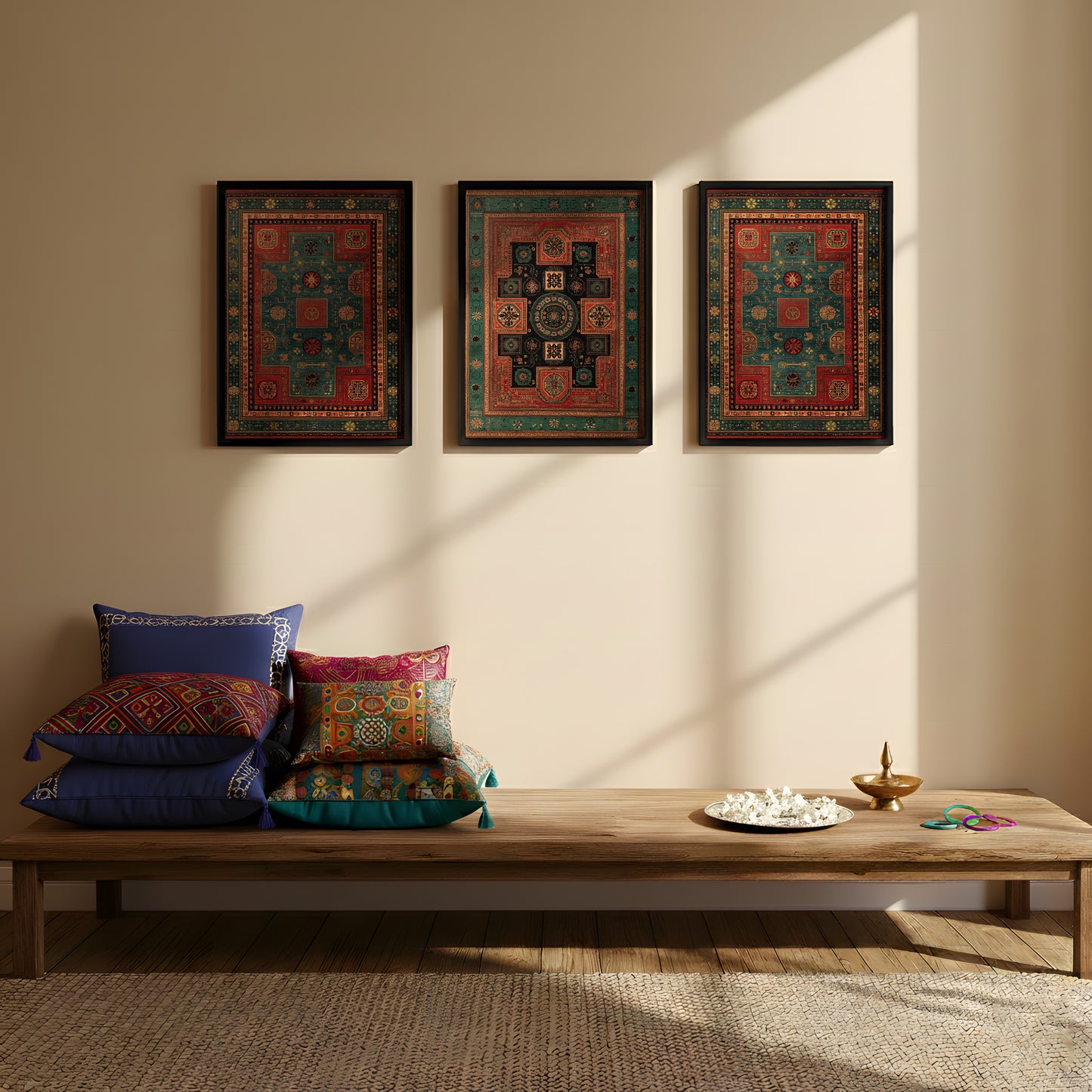 Framed Wall Art | Set of 3 | Heirloom Tapestry Collection