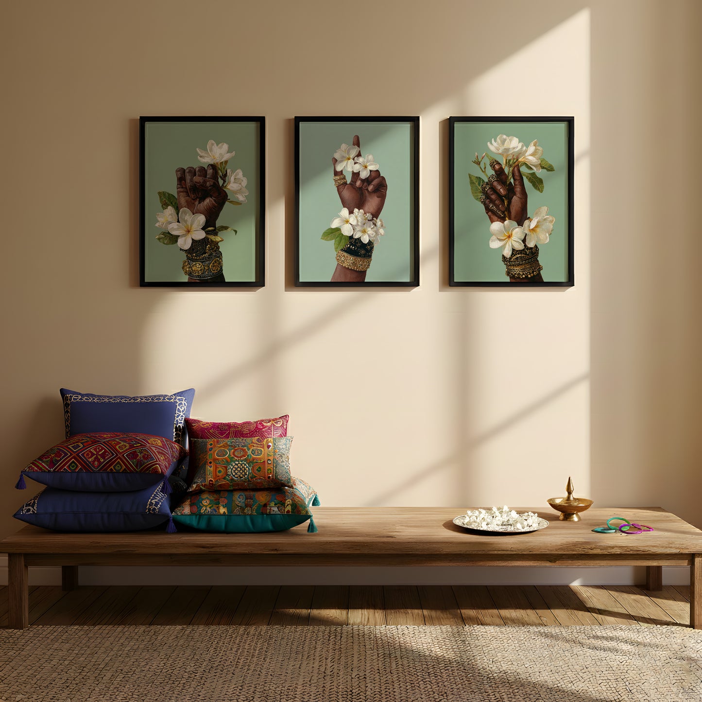 Framed Wall Art | Set of 3 | Frangipani Grace Collection