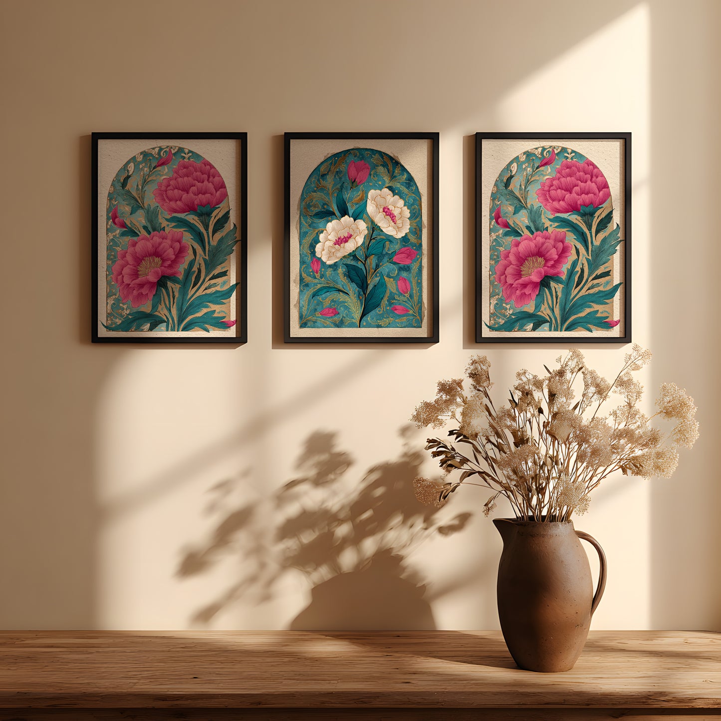 Framed Wall Art | Set of 3 | The Peony Window Collection