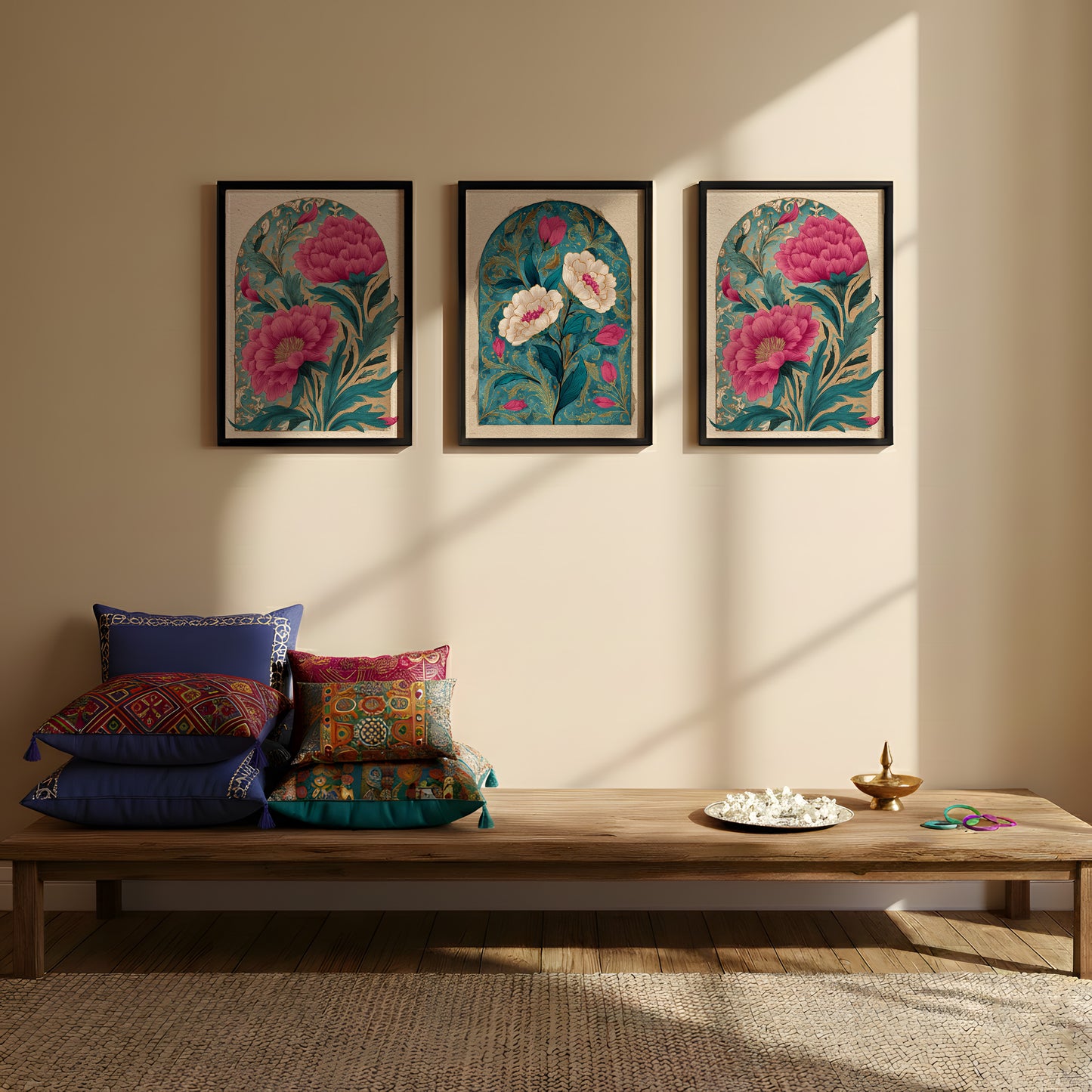 Framed Wall Art | Set of 3 | The Peony Window Collection