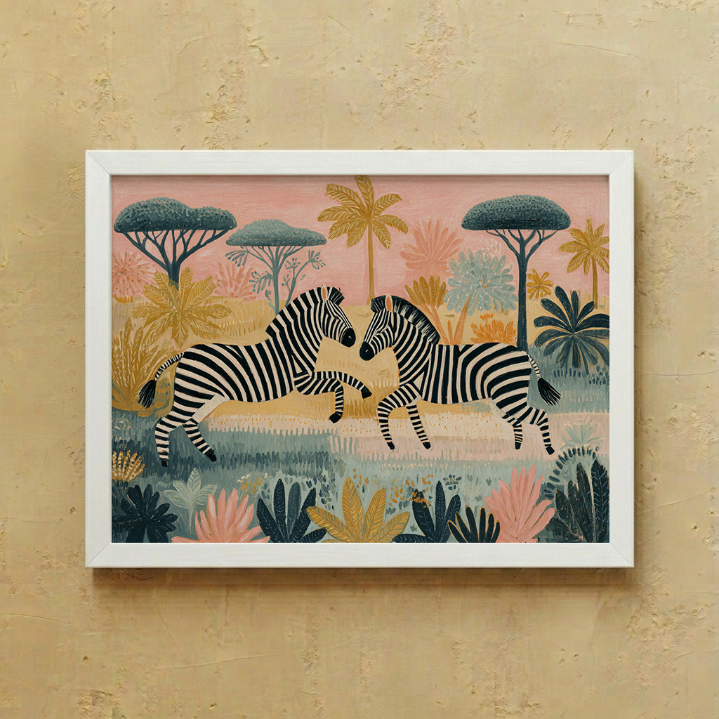 Pink Safari Wall Art