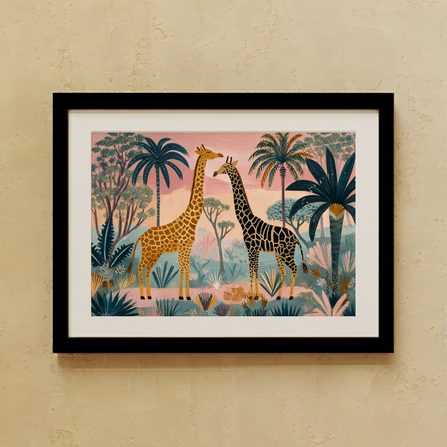 Pink Safari Wall Art