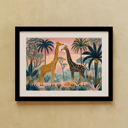 Pink Safari Wall Art