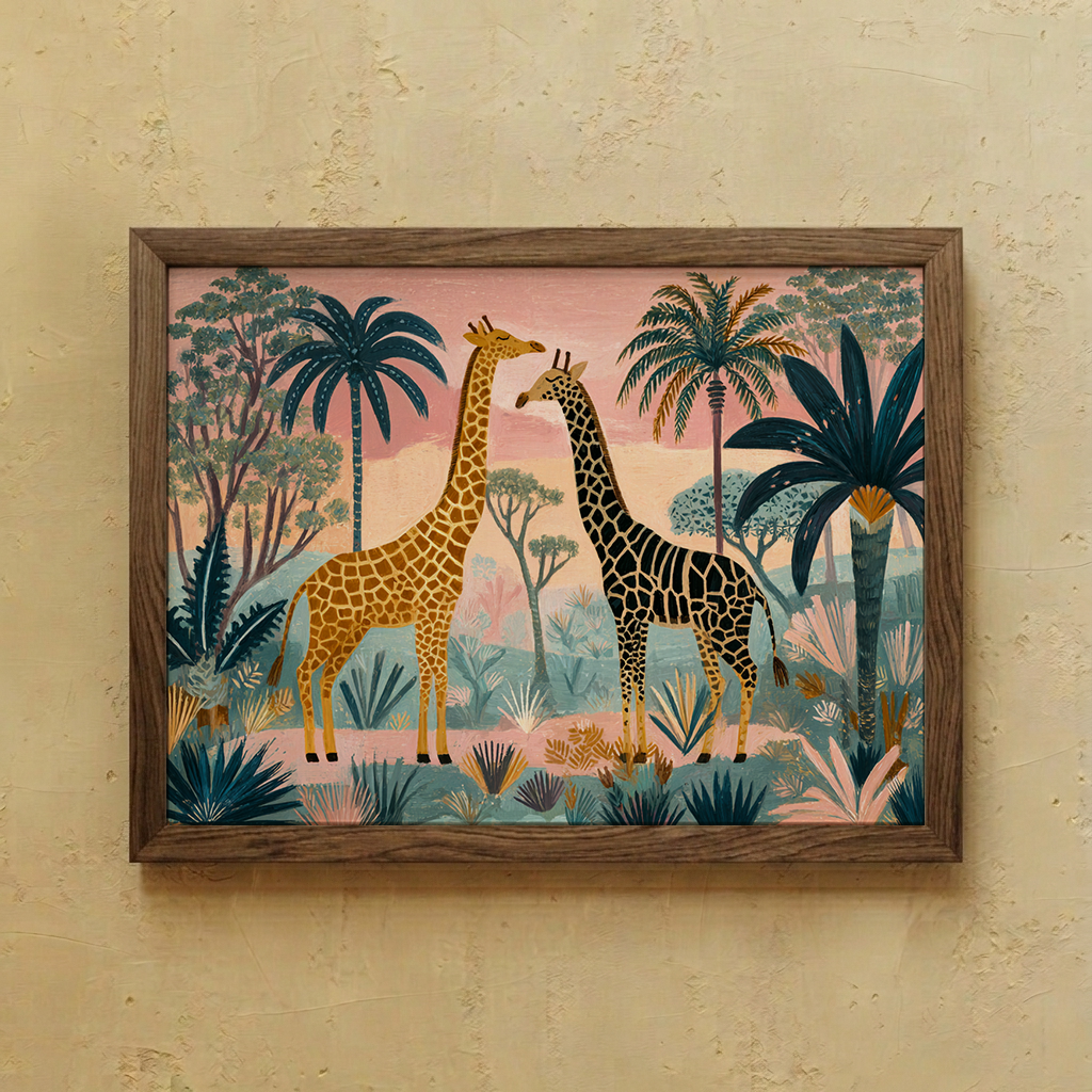 Pink Safari Wall Art