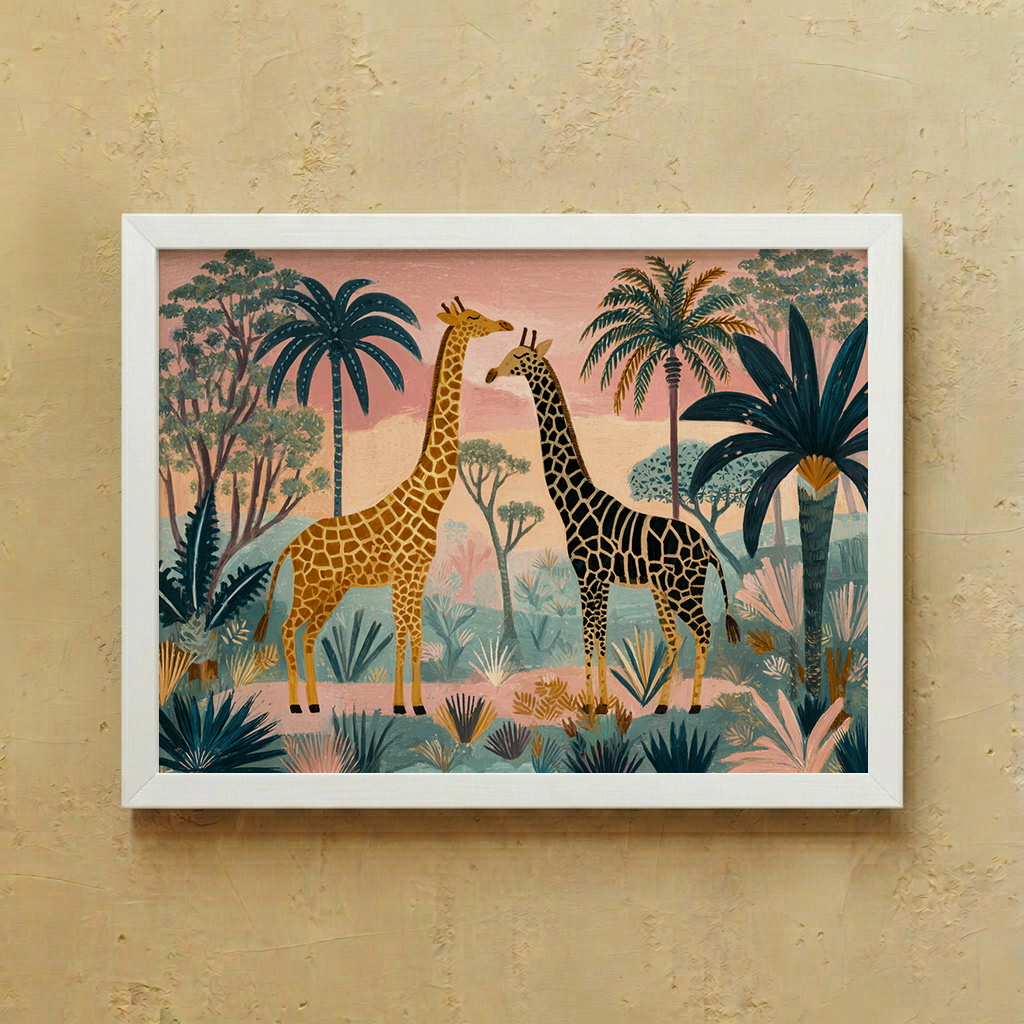 Pink Safari Wall Art