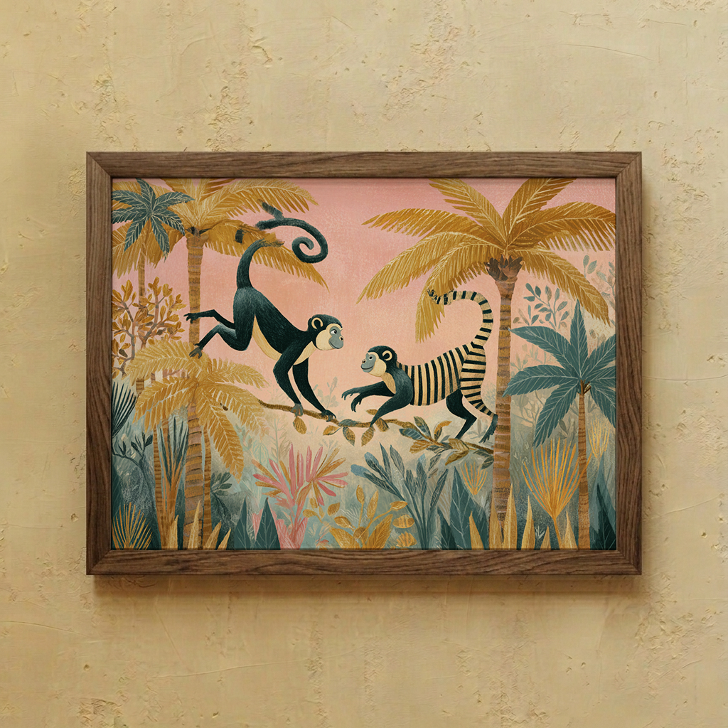 Pink Safari Wall Art