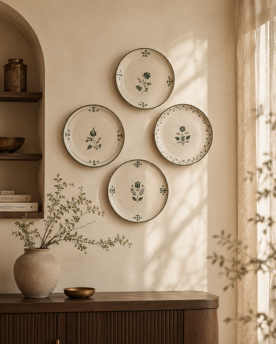 Wall Plates | Gilded Gulab Collection