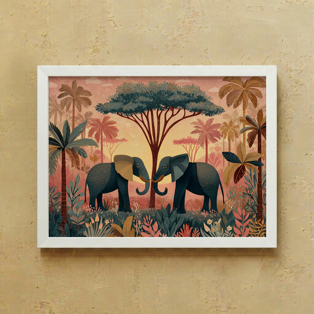 Pink Safari Wall Art