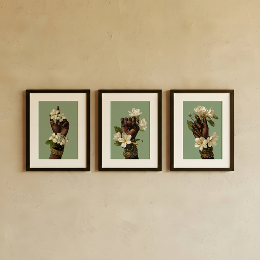 Frangipani Grace Wall Art | Gallery Wall Set of 3