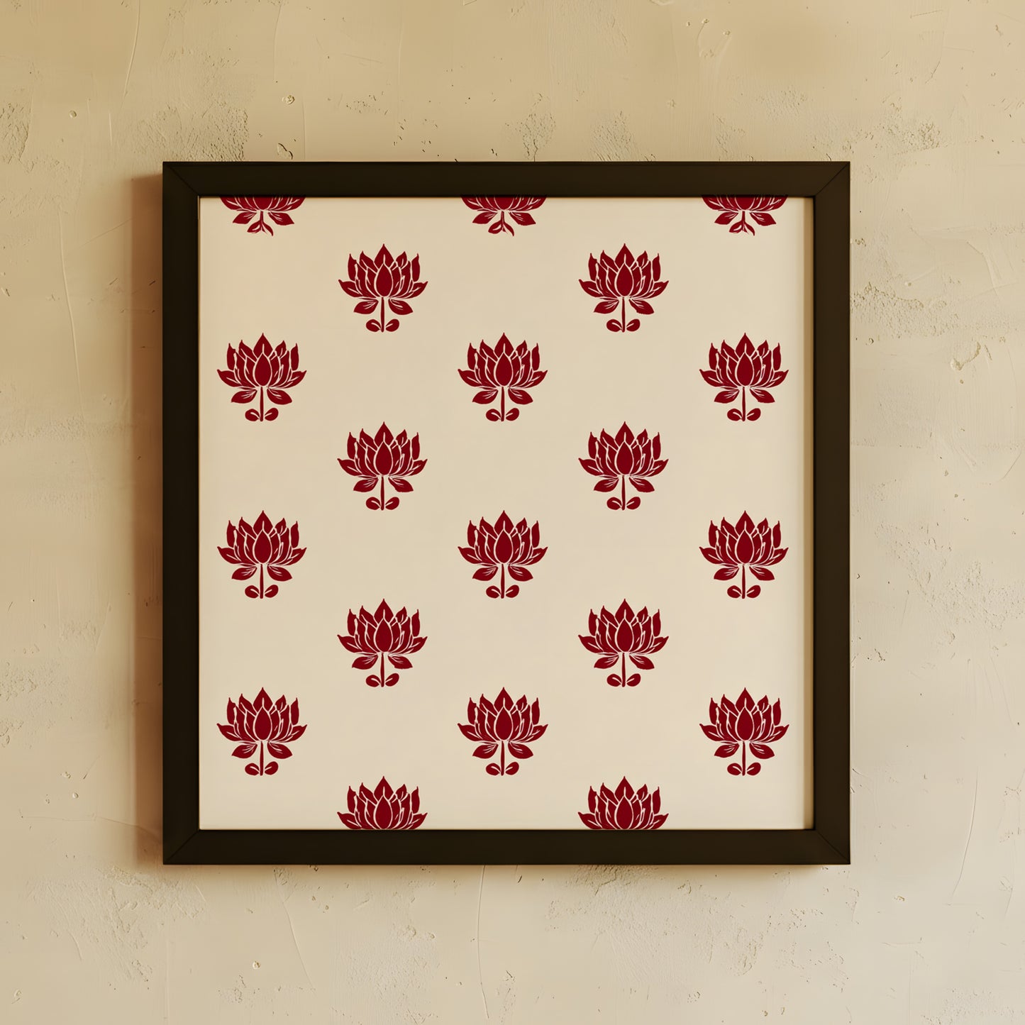 Framed Wall Art | Lotus Motif Collection