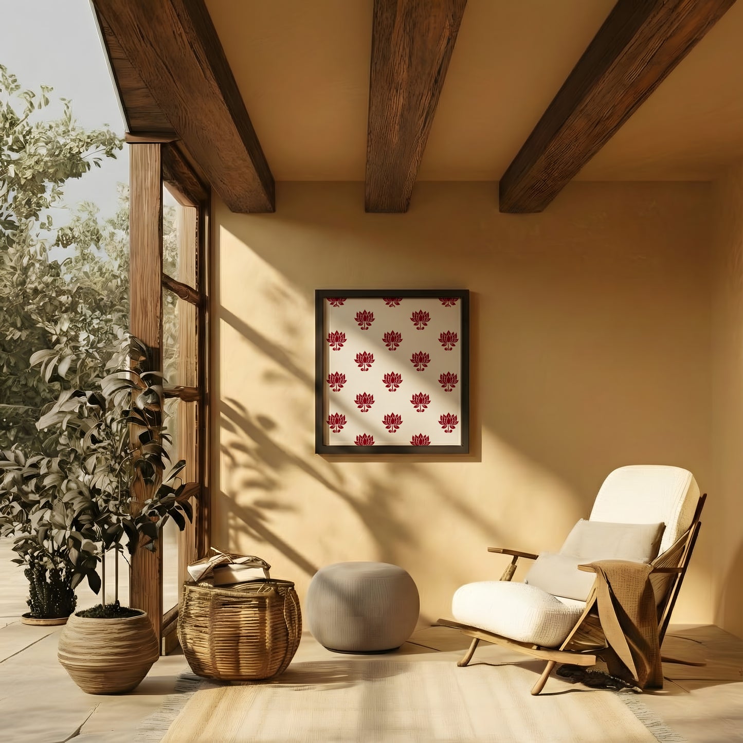 Framed Wall Art | Lotus Motif Collection
