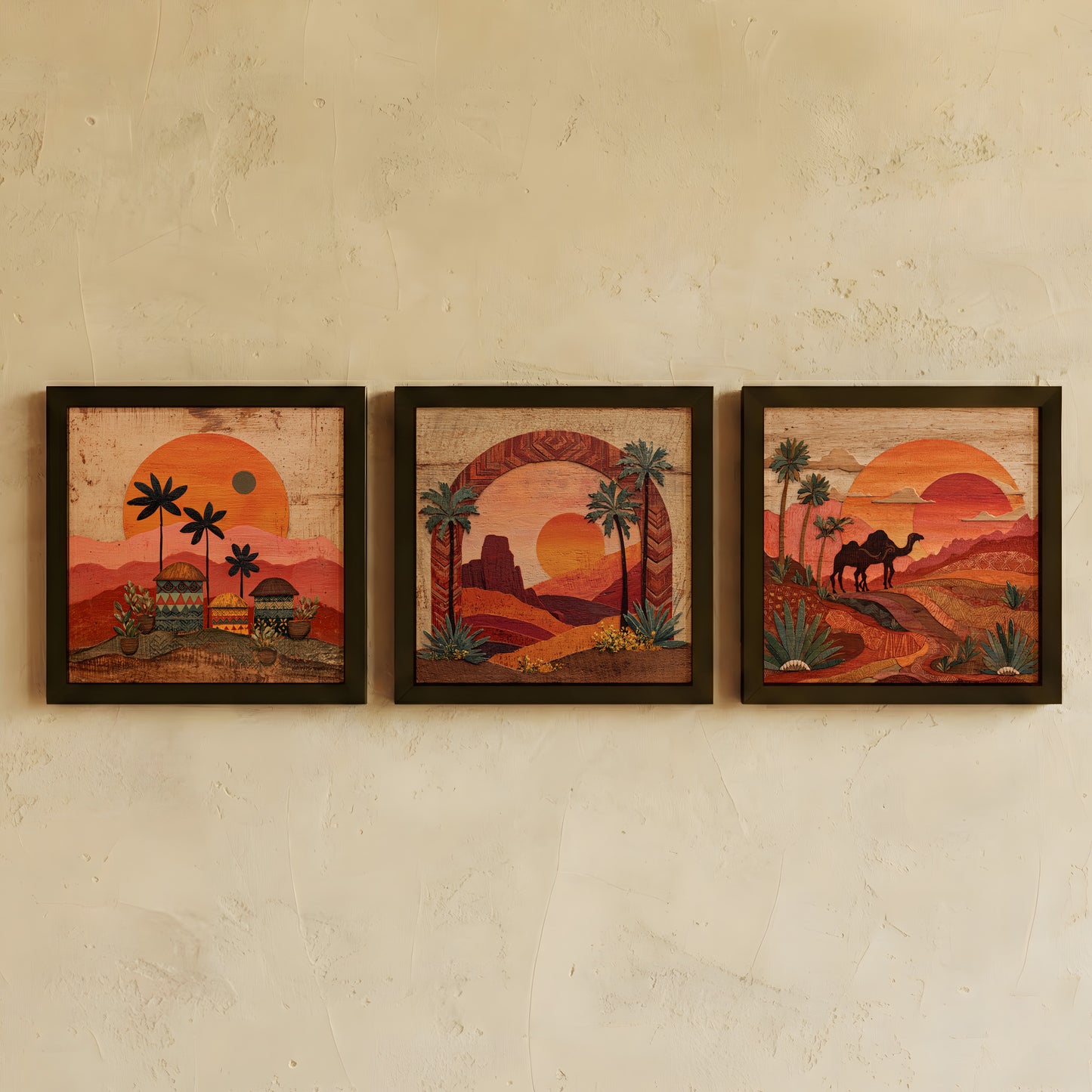 Framed Wall Art | Set of 3 | Sands of Time Collection