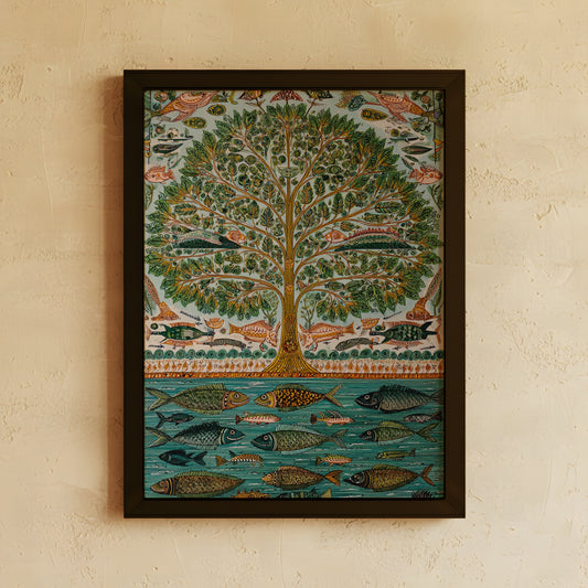 Framed Wall Art | Folk Madhubani Art I