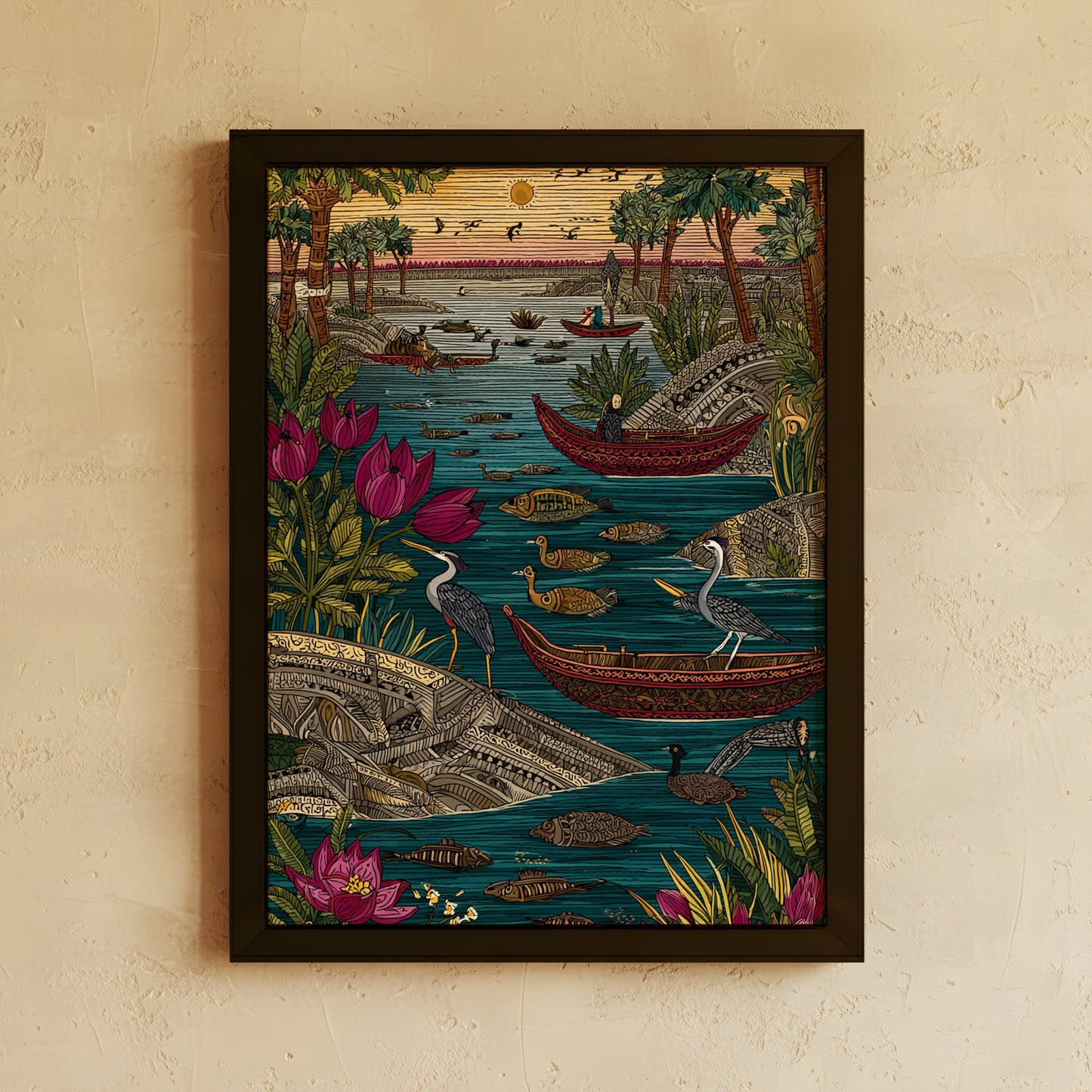 Framed Wall Art | Folk Madhubani Art III