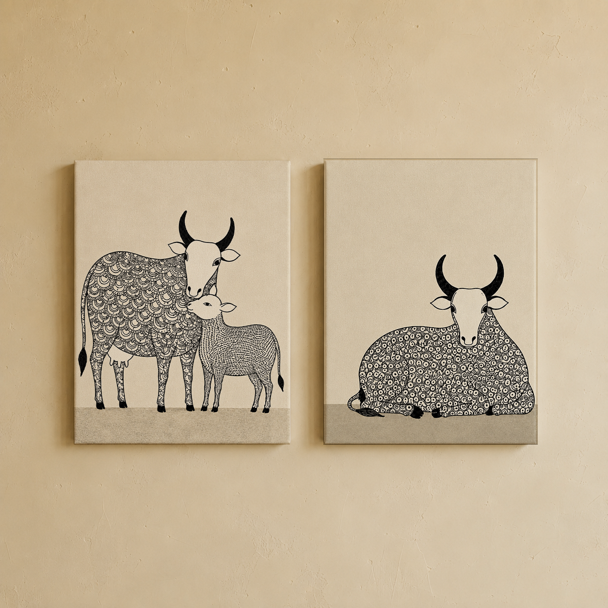 Gau-Rasa Wall Art | Gallery Wall Set of 2