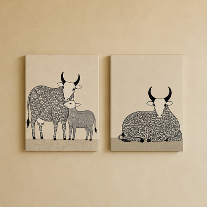 Gau-Rasa Wall Art | Gallery Wall Set of 2