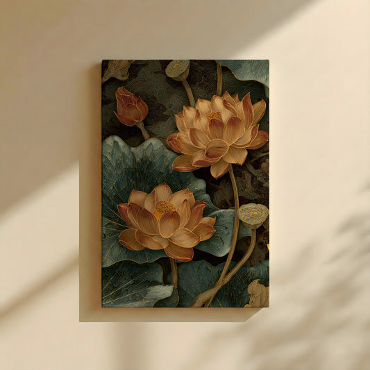 Canvas Wall Art | Oriental Lotus Collection