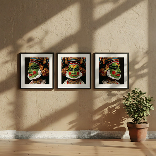 Kathakali Wall Art | Gallery Wall Set of 3