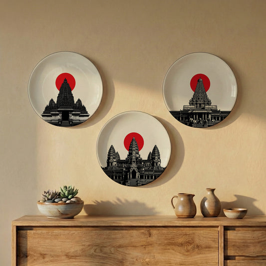 Wall Plates | Set of 3 | Temple Sun Collection