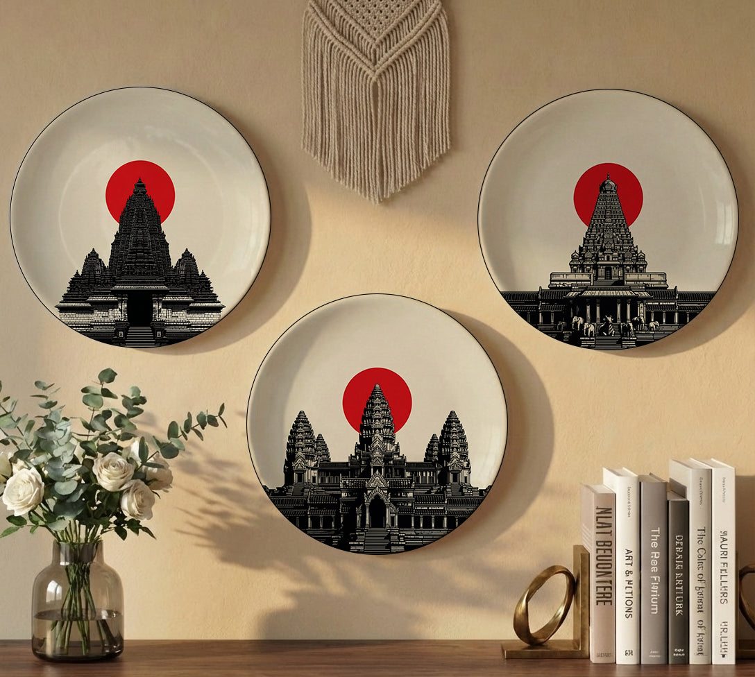Wall Plates | Set of 3 | Temple Sun Collection