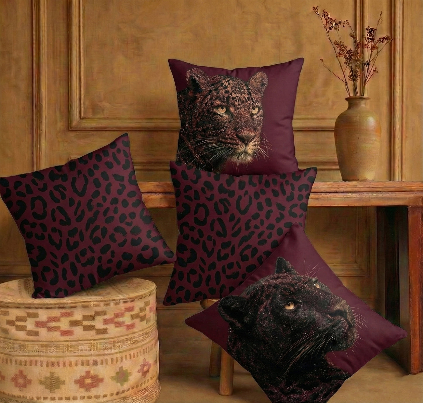 Cushion Covers | Set of 4 | Royal Panthera Collection