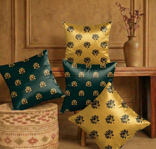 Cushion Covers | Set of 4 | Lotus Motif Collection 2