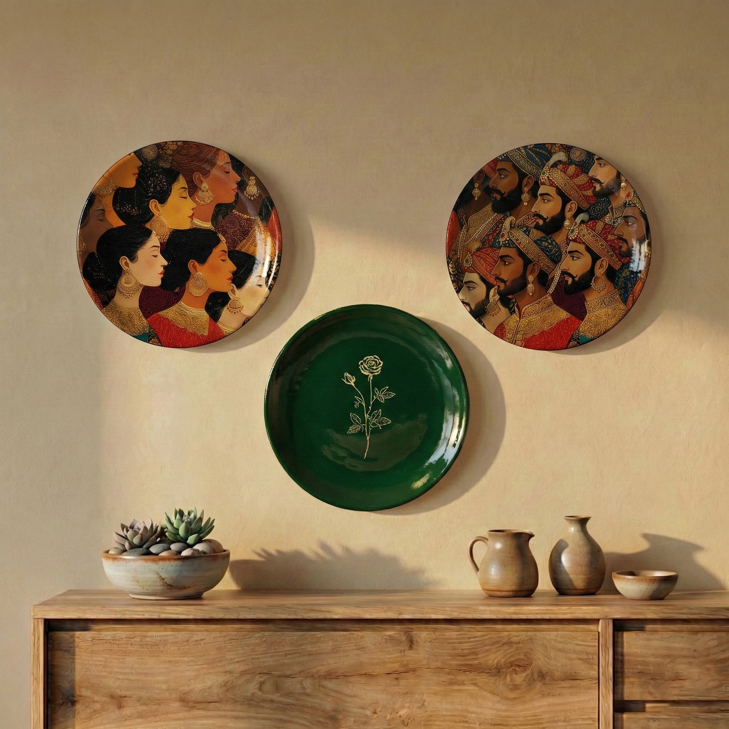 Wall Plates | Set of 3 | Raja Rani Collection