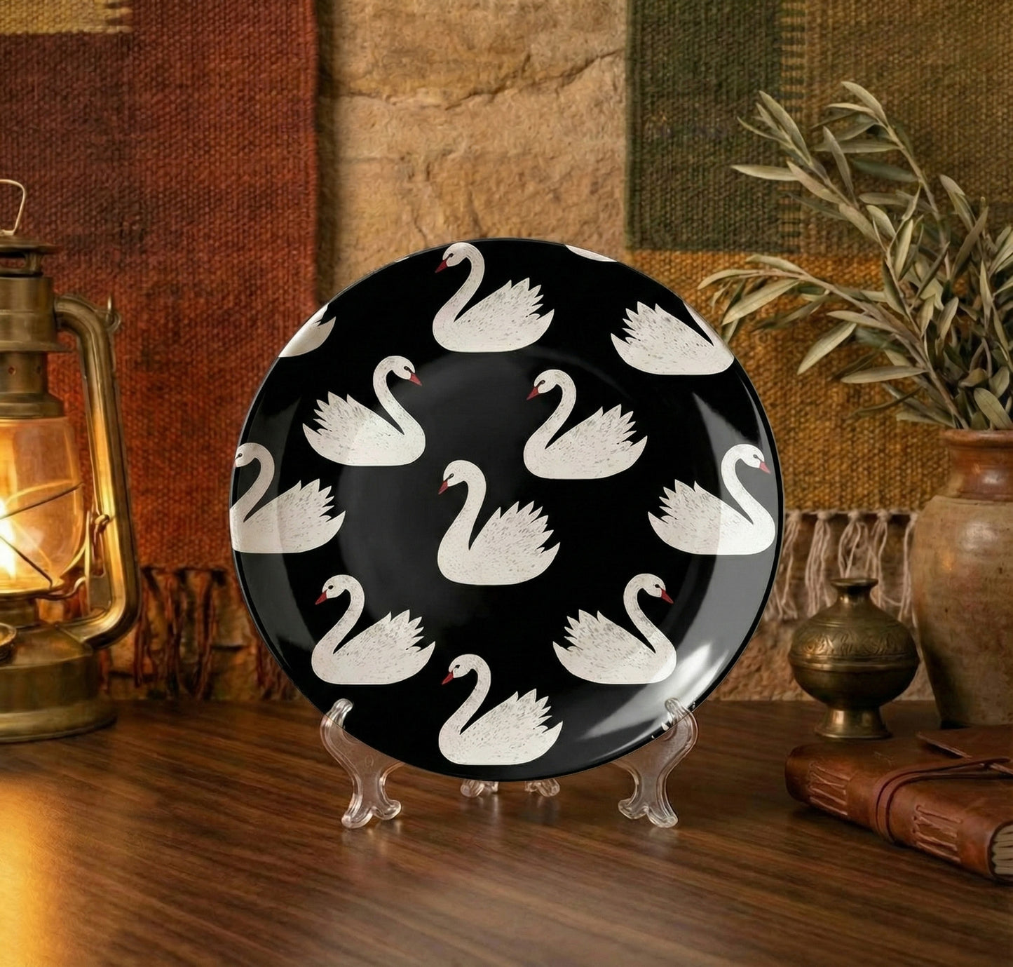 Wall Plates | Set of 3 | Black Swan Noir Collection