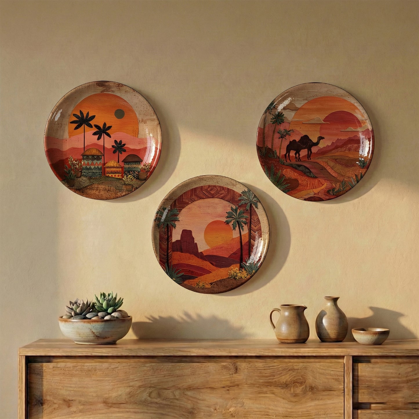 Wall Plates | Set of 3 | Sands of Time Collection