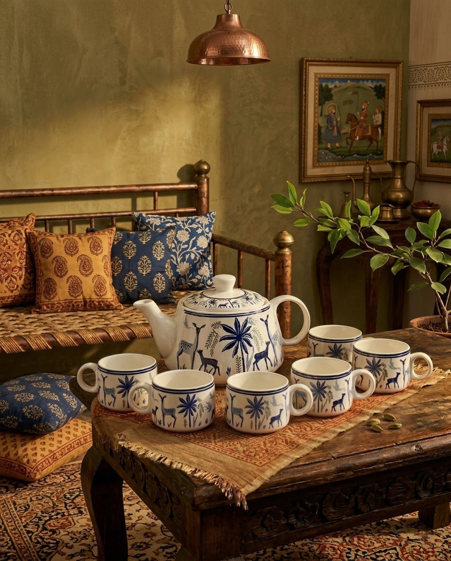 Drinkware Sets | The Vanya Stag Tea Set