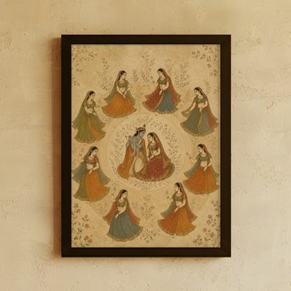 Gopis of Vrindavan Wall Art